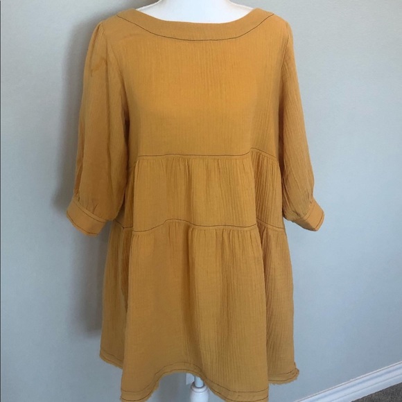 Yellow Entro Tier Dress - Picture 3 of 6